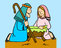 Nativity scenes coloring page