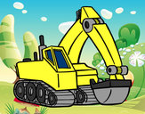 Coloring page Modern excavator painted bymajja
