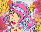 Coloring page Young girl painted bymolly