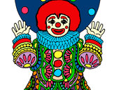 Coloring page Clown dressed up painted byChloe
