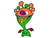 Coloring page Monster with antennas painted byjoshua