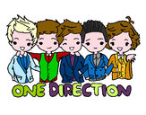 Coloring page One direction painted byCupcake