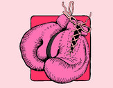 Coloring page Boxing gloves painted bypenguin