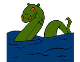 Coloring page Loch Ness monster painted bymomo