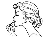 Coloring page Make up the lips painted bycarleylu16