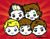 Coloring page One Direction 2 painted byGabrielle