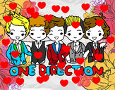 Coloring page One direction painted byGabrielle