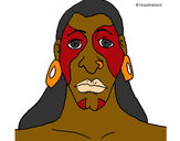 Coloring page Mayan man painted byabbyg