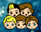 Coloring page One Direction 2 painted byselcullen
