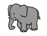 Coloring page Baby elephant painted bysmurfa75