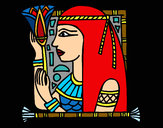 Coloring page Cleopatra painted bykourichi23