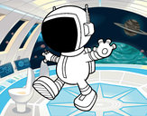 Coloring page Cosmonaut painted byPhoebe