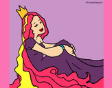 Coloring page Relaxed princess painted byshersdesti
