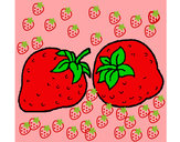 Coloring page strawberries painted byshersdesti