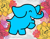 Coloring page Dancing elephant painted byangel2425