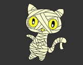 Coloring page Doodle the cat mummy painted byangel2425