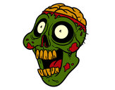 Coloring page Bad zombie painted bycema1cema