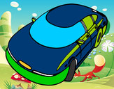 Coloring page Speedy car painted bykayla
