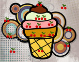 Coloring page Sweet icecream painted byleigh9