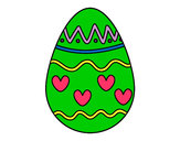 Coloring page Egg with hearts painted byangel2425