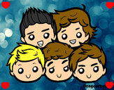 Coloring page One Direction 2 painted bypippo