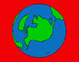 Coloring page Planet Earth painted byMANDALA