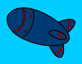 Coloring page Rocket in space painted byMANDALA