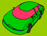 Coloring page Speedy car painted byMANDALA
