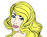 Coloring page Young girl painted byMandy 