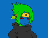 Coloring page Angry Sasuke painted byMANDALA