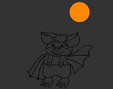 Coloring page Bat wearing trousers painted byMANDALA