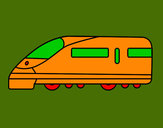 Coloring page Fast train painted byMANDALA
