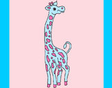 Coloring page Giraffe painted byCrystal