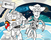 Coloring page Buzz and Woody painted byBirdie