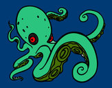 Coloring page Angry Octopus painted byPnkRkQueen