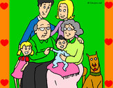 Coloring page Family  painted bykare