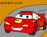 Coloring page Lightning McQueen painted bykare