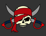 Coloring page Pirate symbol painted byjoshua06