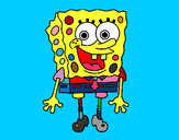 Coloring page Cheerful SpongeBob painted byRAYA