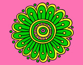 Coloring page Daisy mandala painted byjdluvr