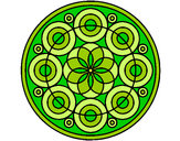 Coloring page Mandala 35 painted byjdluvr