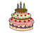 Birthday cakes coloring page