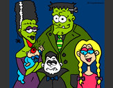 Coloring page Family of monsters painted byJennyGore