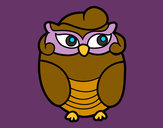 Coloring page Female owl painted byJennyGore
