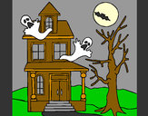 Coloring page Ghost house painted byJennyGore