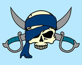 Coloring page Pirate symbol painted byJennyGore
