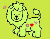 Coloring page Happy Lion painted byKatluv