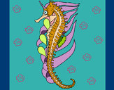 Coloring page Oriental sea horse painted bySherry
