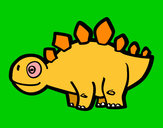 Coloring page Young Stegosaurus painted byArijit
