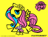 Coloring page Fluttershy painted byCaty